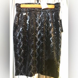 Sexy Snake Skin black pencil skirt